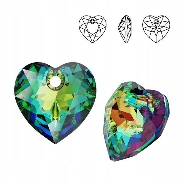 6432 MM 8 Swarovski Heart Cut Vitrail Medium VM P