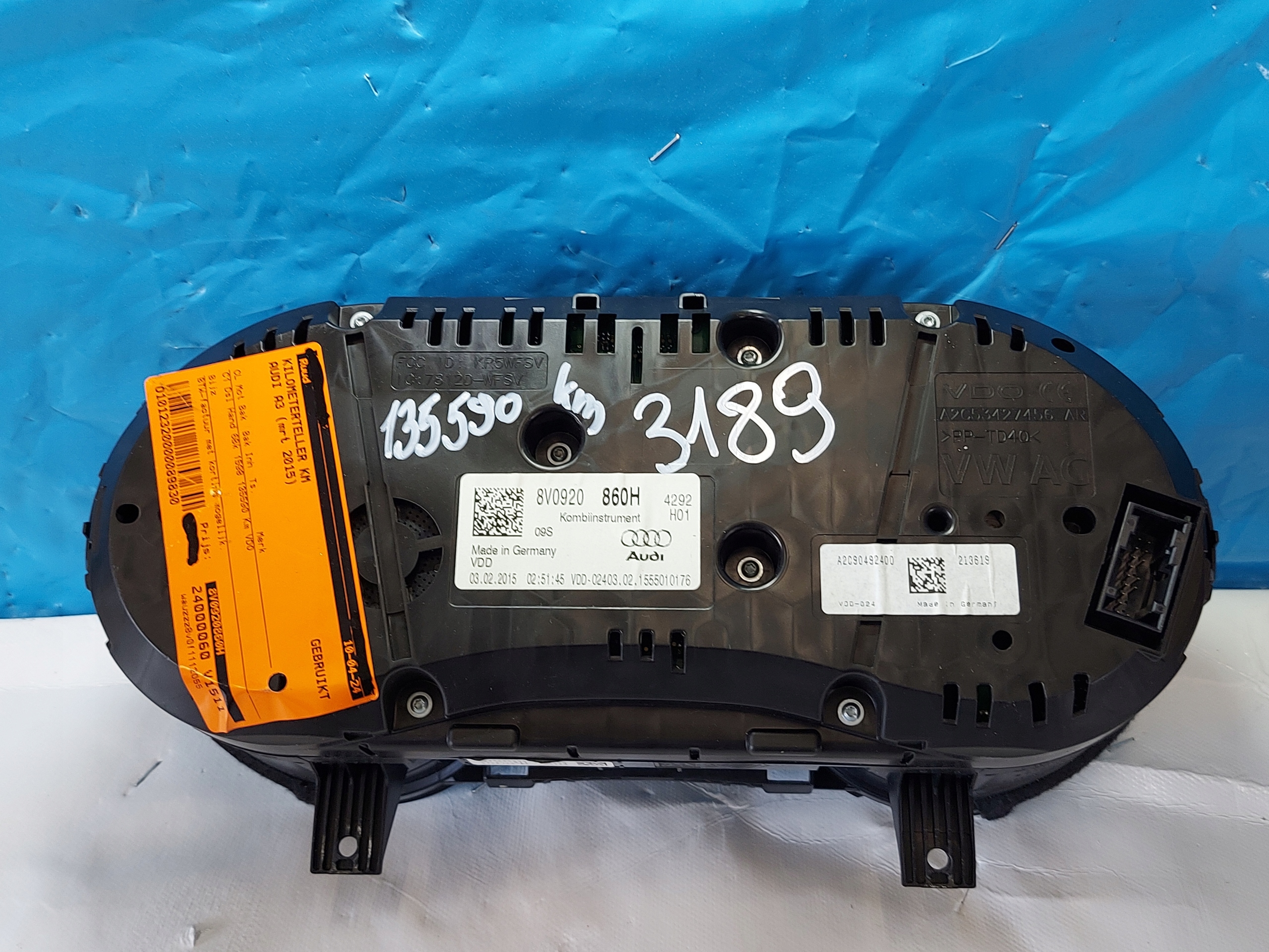 dials clock AUDI A3 8V 1.6 TDI 2015r 8V0920860H