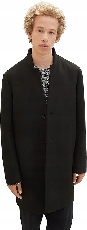 Tom Tailor Pánský černý kabát na Knoflíky XXL J2D