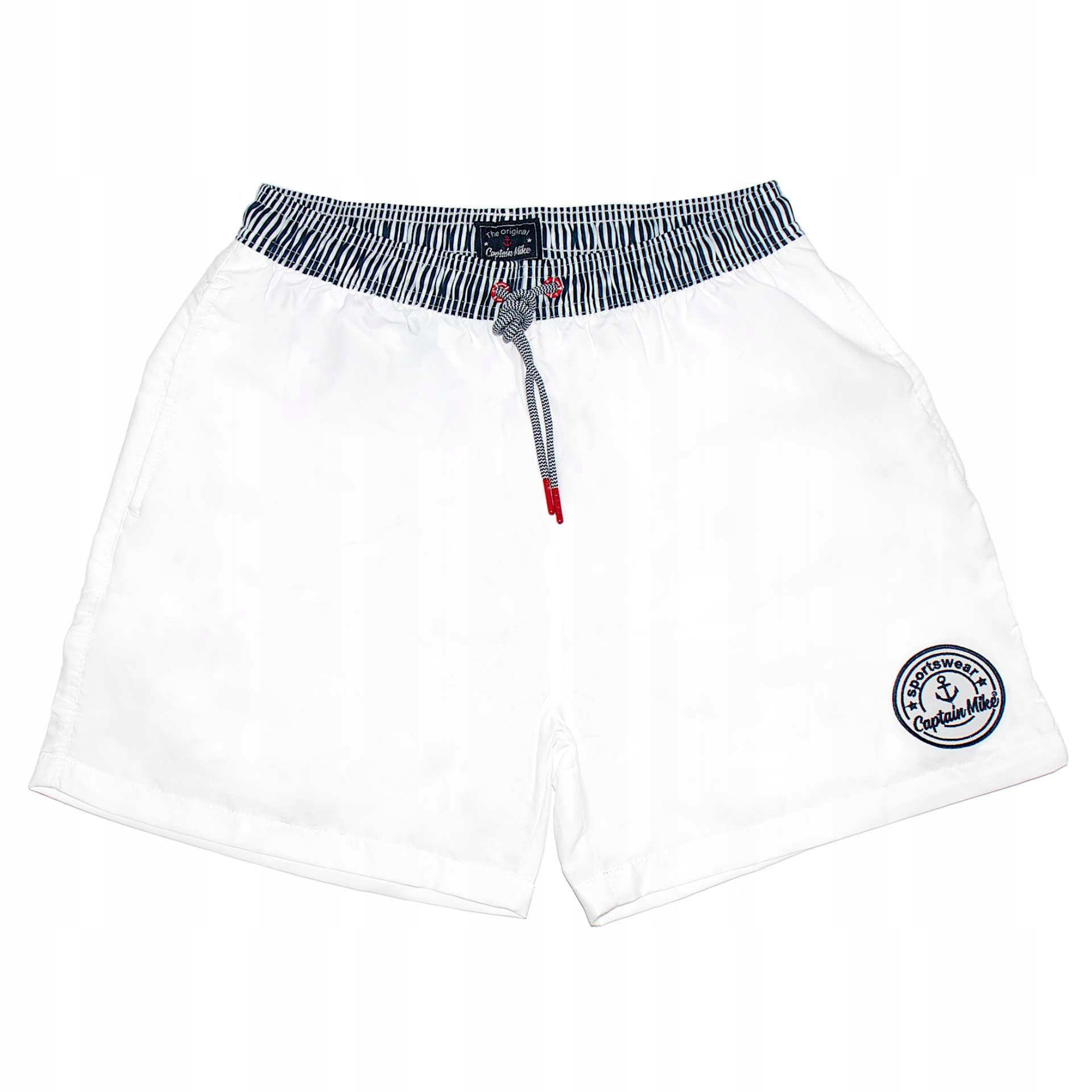 

Spodenki kąpielowe męskie białe szorty r. M