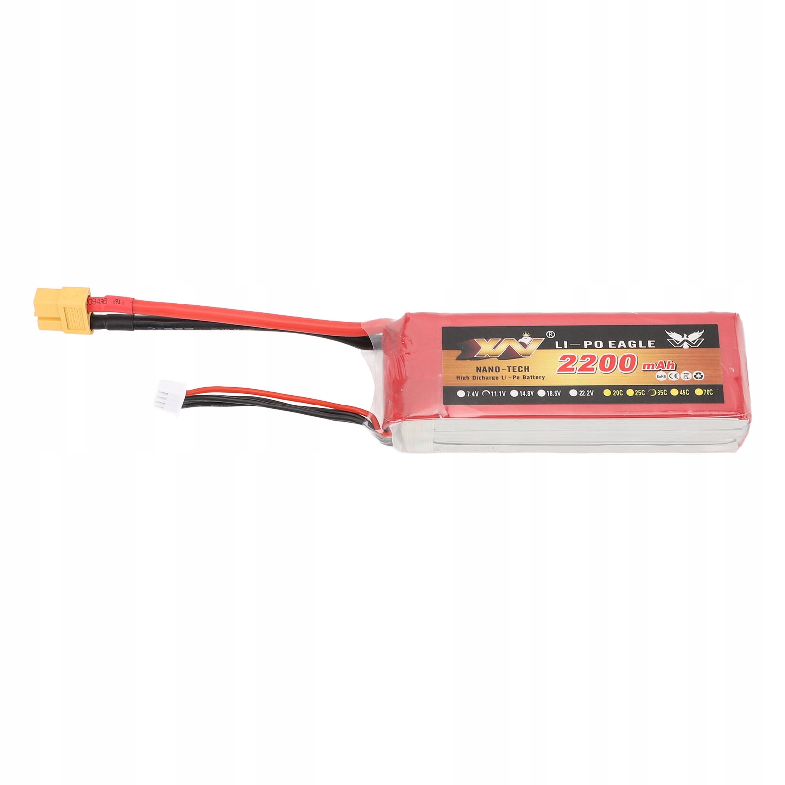 Baterie Lipo 3S 2200 mAh 11,1 V 35C Baterie Lipo Rc se zástrčkou XT60 pro dron