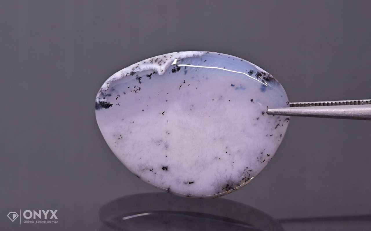 Dendritový achát z Turecka nízký kabošon nepravidelný