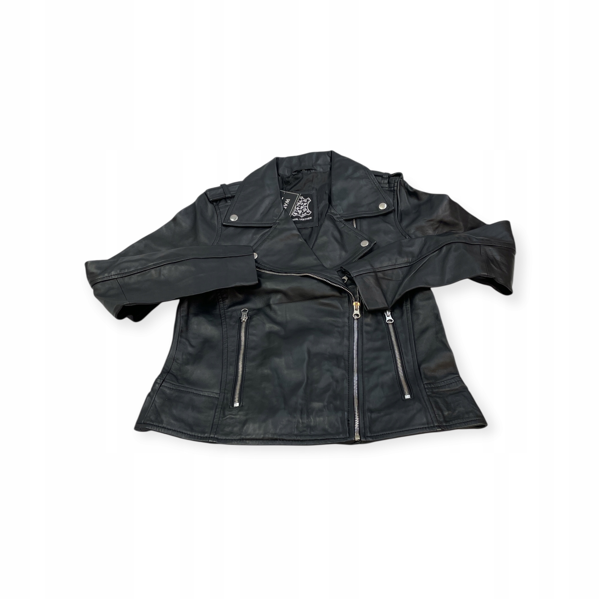 Dámská kožená bunda ramoneska Real Leather M