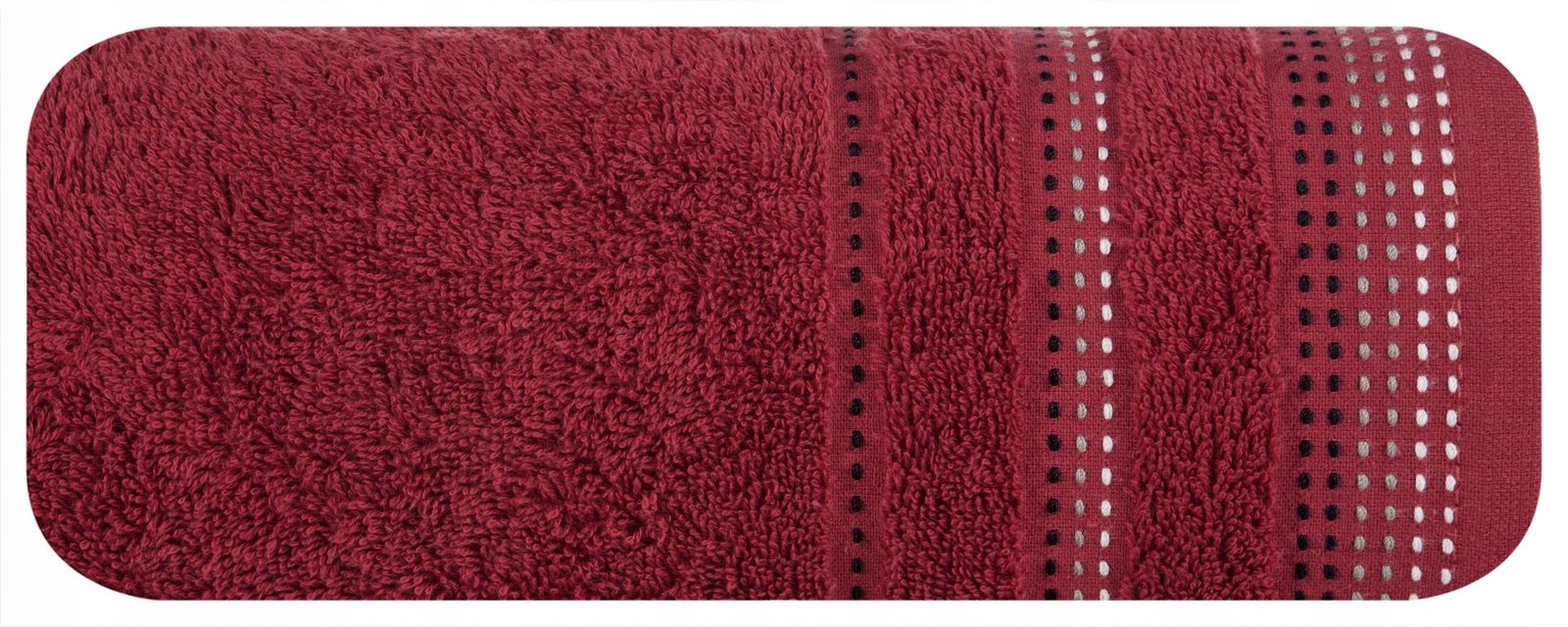 

Bordowy ręcznik żakardowa bordiura miękki 50X90