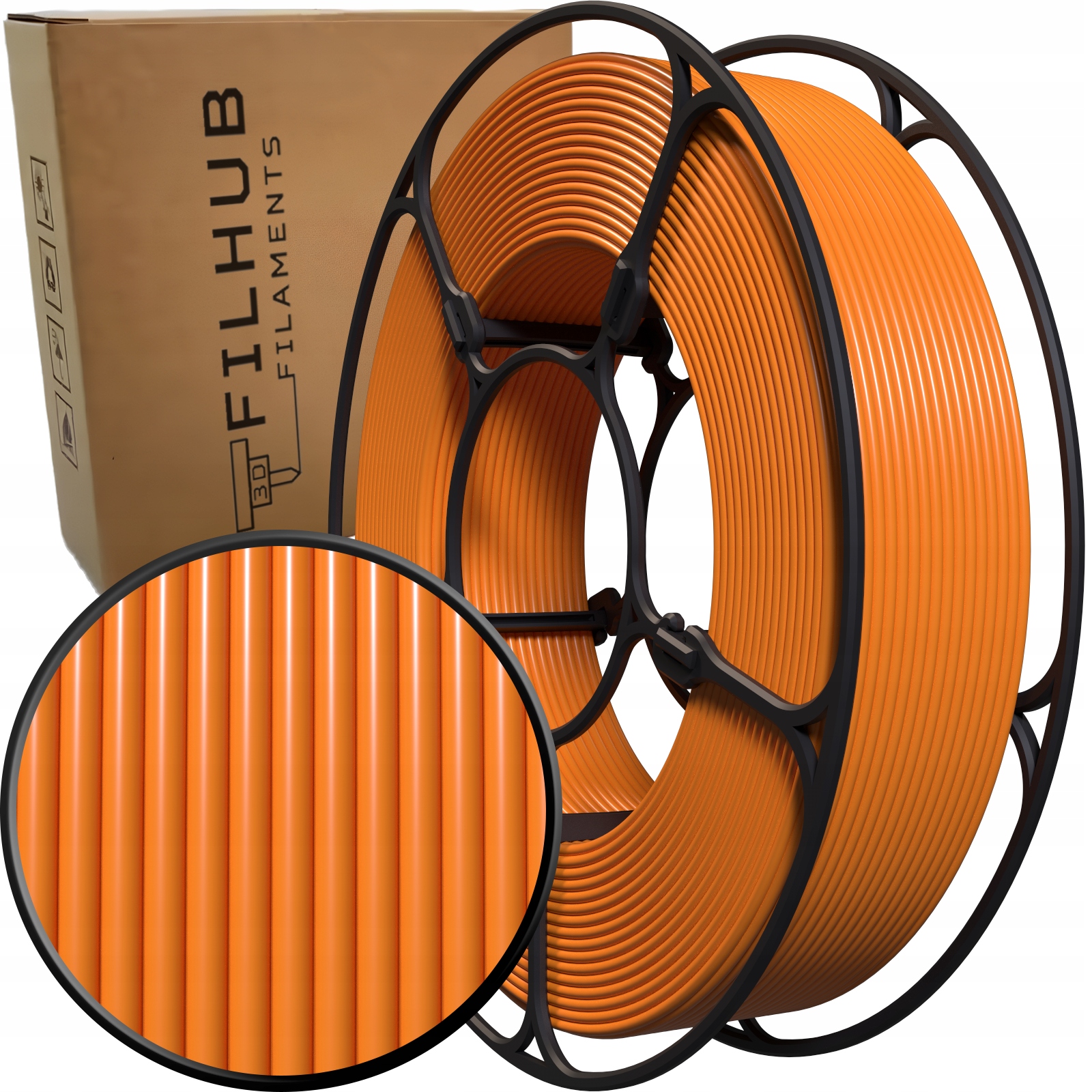 Filament PETG FilHub 1.75mm Pomarańczowy 250g