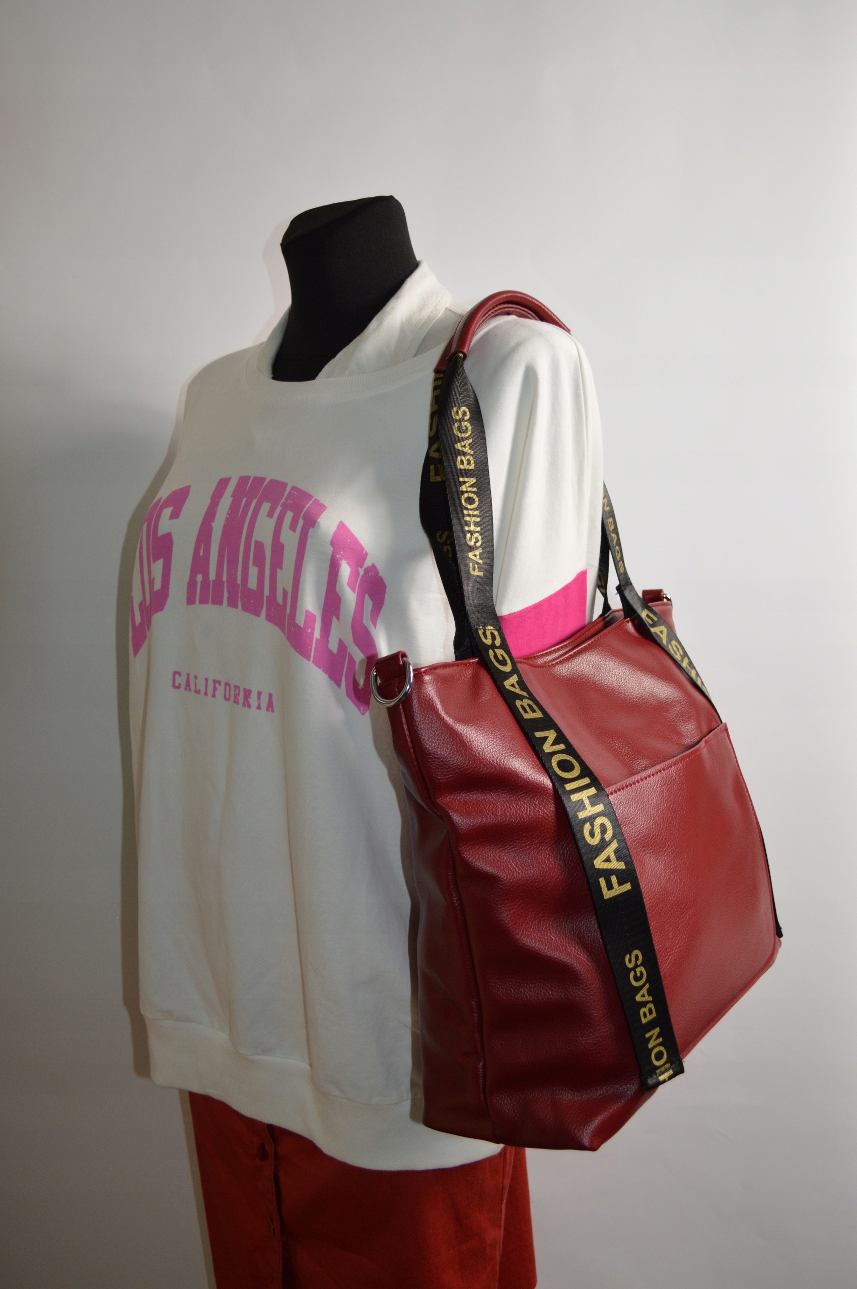 ELEGANCKA DUŻA TOREBKA DAMSKA WOREK SHOOPER BAG Styl miejski