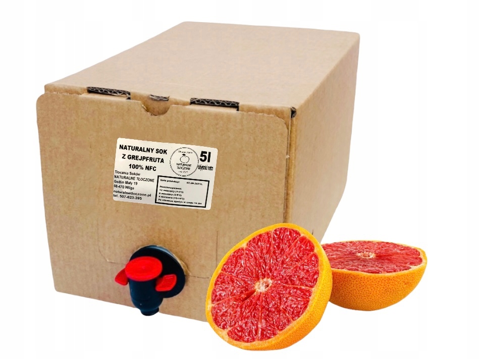 Levně Grapefruitová šťáva 100% 5 l – v Kartonu (přírodní)
