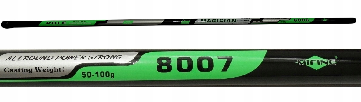 Wędka Bat 6 m Mocny Akcja 50-100 g Carbon Mifine Pole