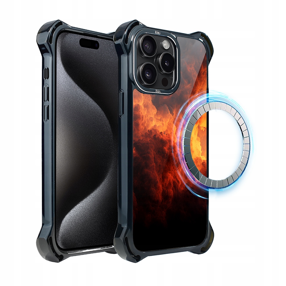 Pouzdro pro iPhone 15 Pro Ibizu DropGuard Ultra s MagSafe, Inferno Sky