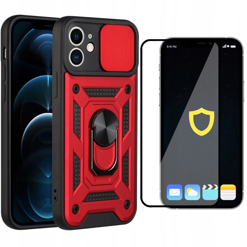 

Etui Pancerne Case Camring Do Iphone 12 Szkło