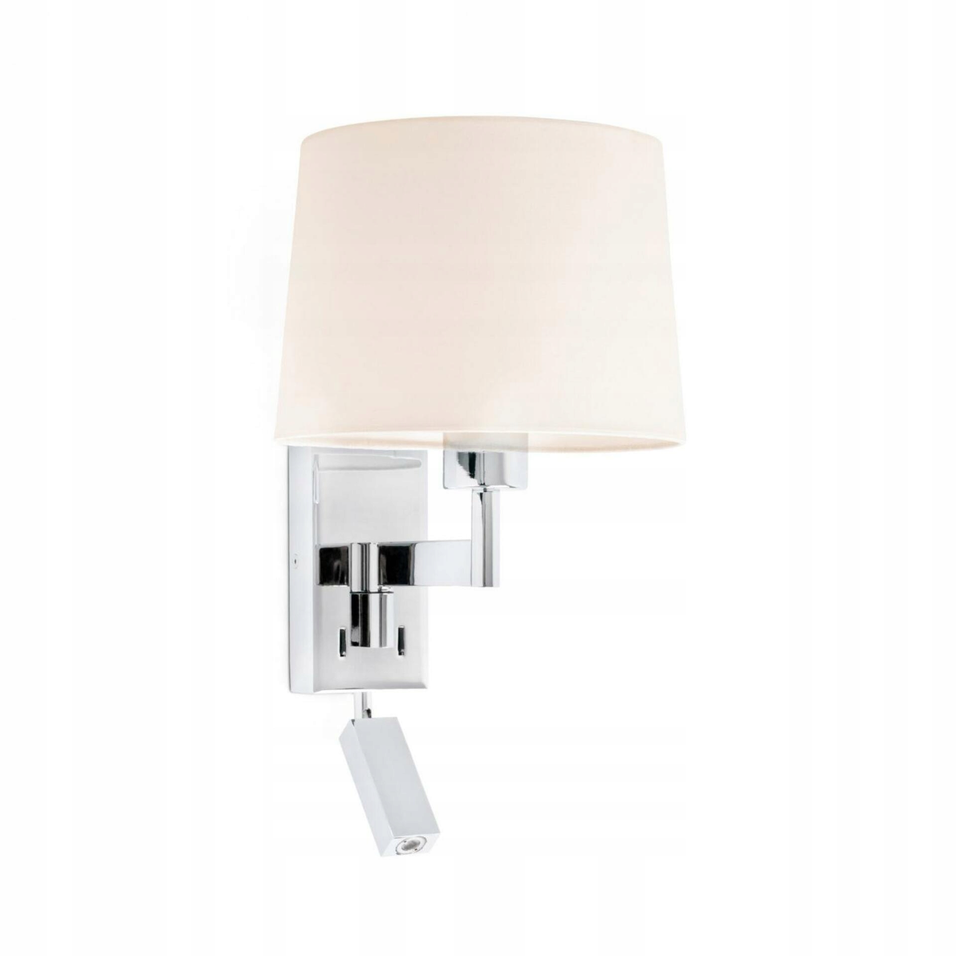 Nástenná lampa Faro Artis chróm béžová s čítacou lampičkou, E27, Led 1W