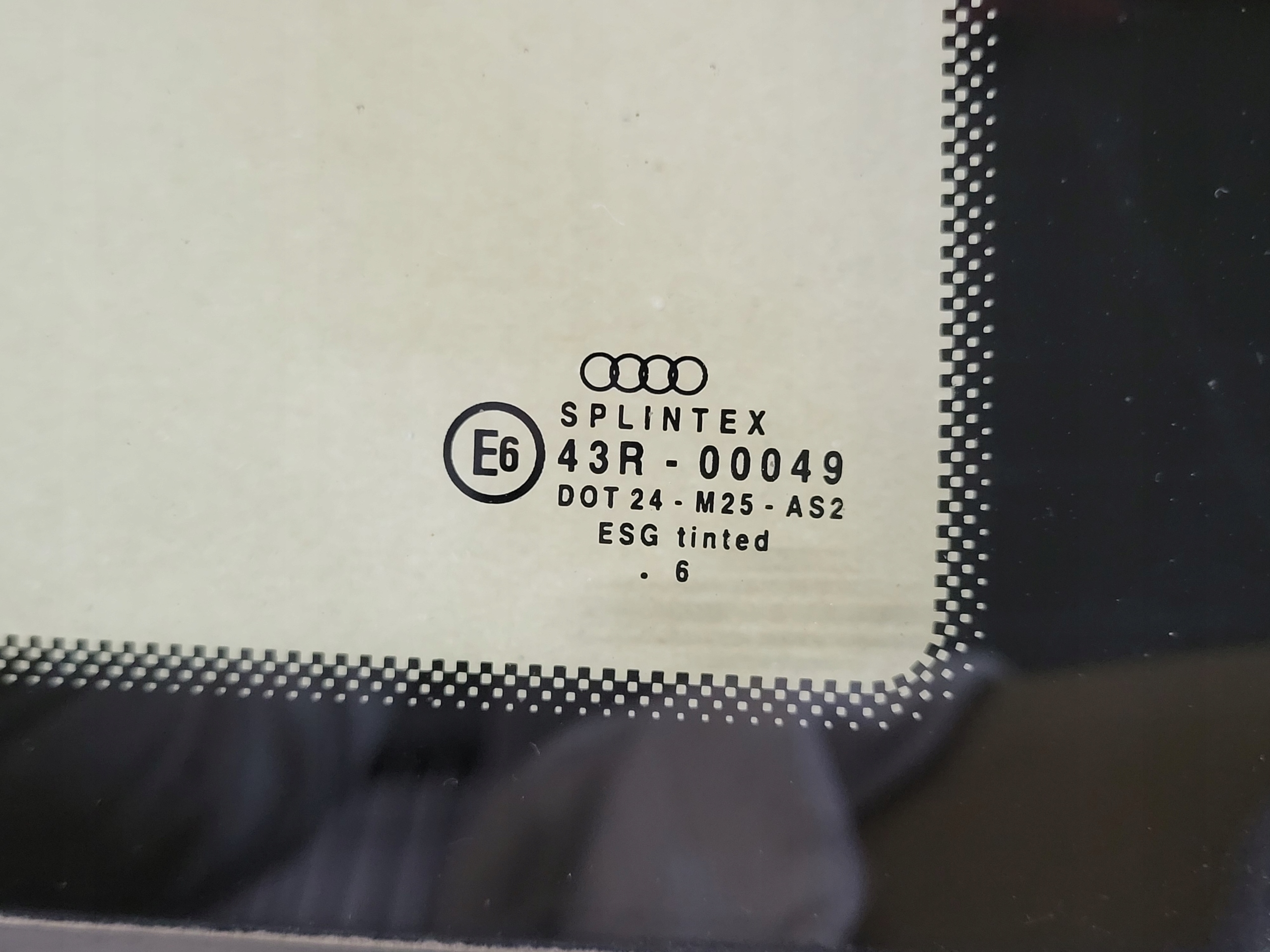right rear window bodywork UCHYLNA gasket AUDI A3 8L 3D OE