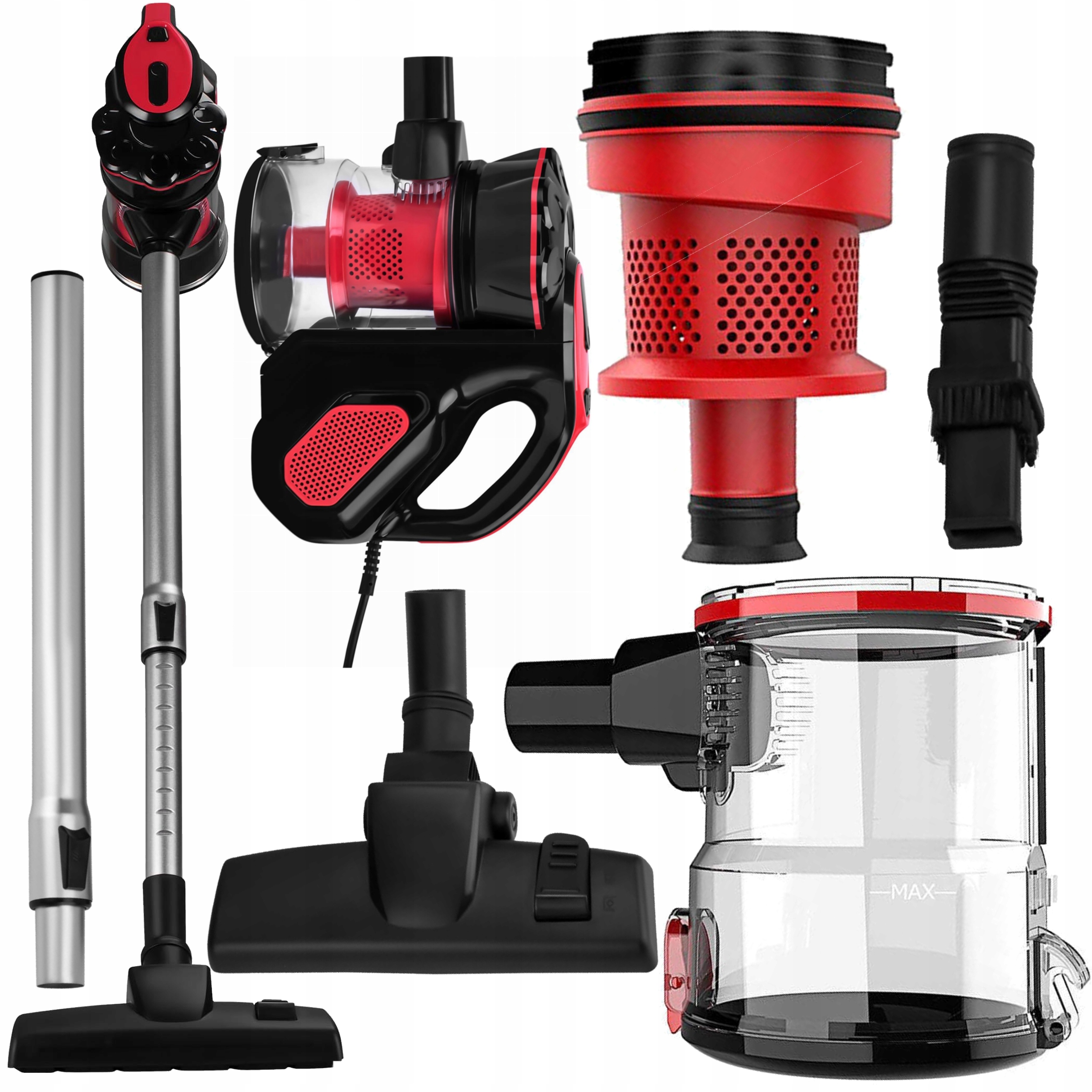 Tyčový Vysavač Ruční Bezsáčkový Cyklonový Vysavač 5V1 600W Lehký Malý Výkonný