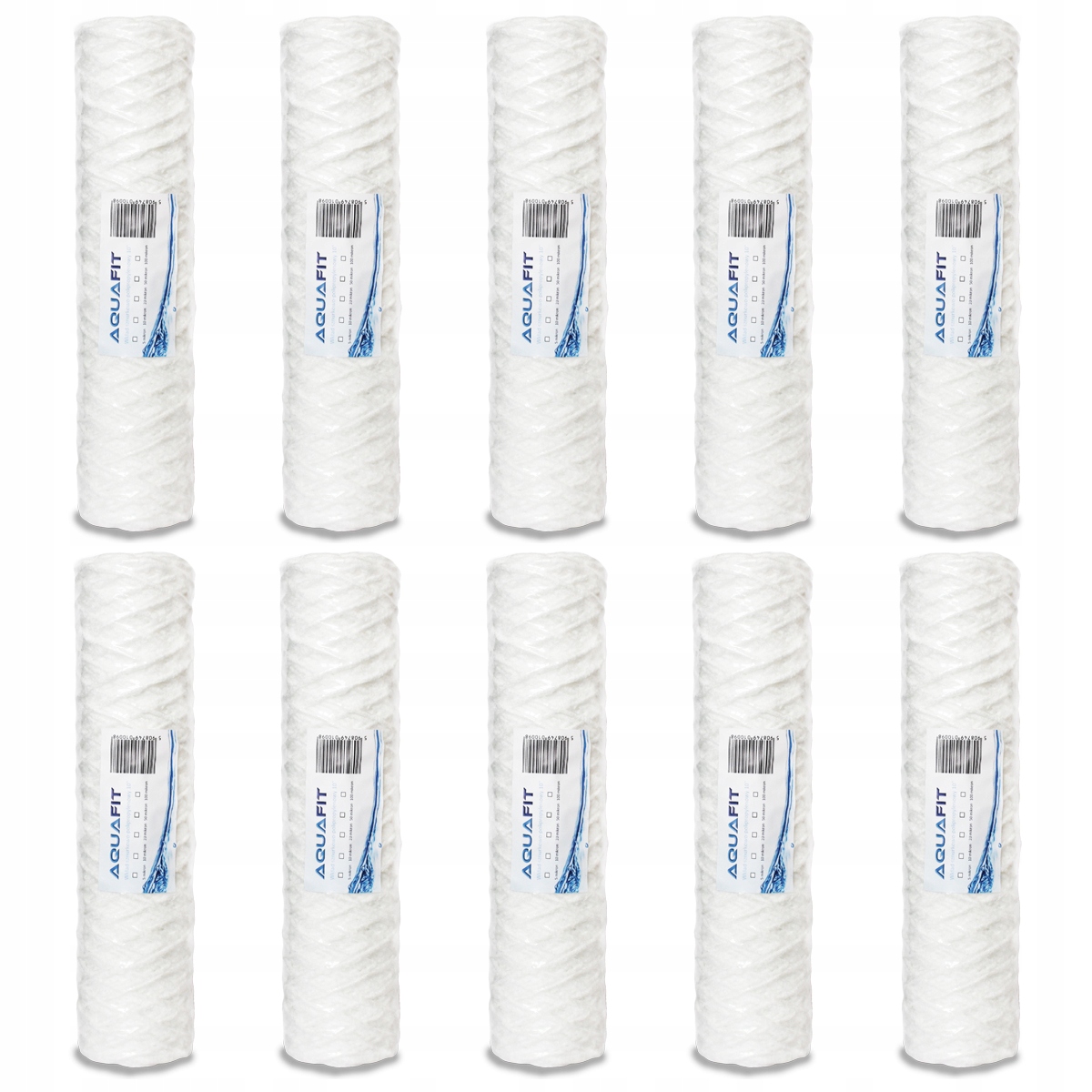 

10x Filtr Do Wody Wkład 10 Sznurkowy 10 MI Aquafit