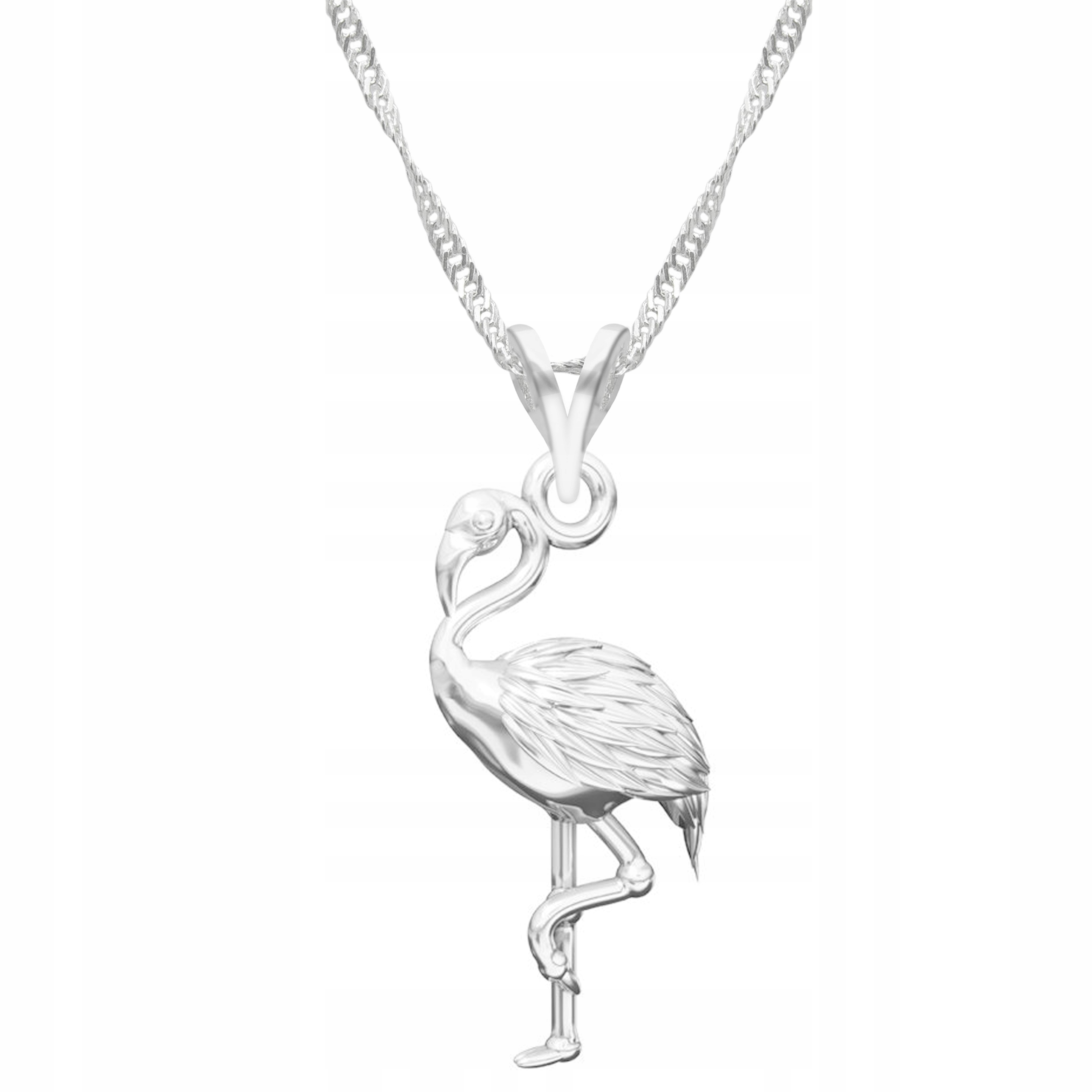 Stříbrný řetízek náhrdelník 925 Plameňák Zvíře