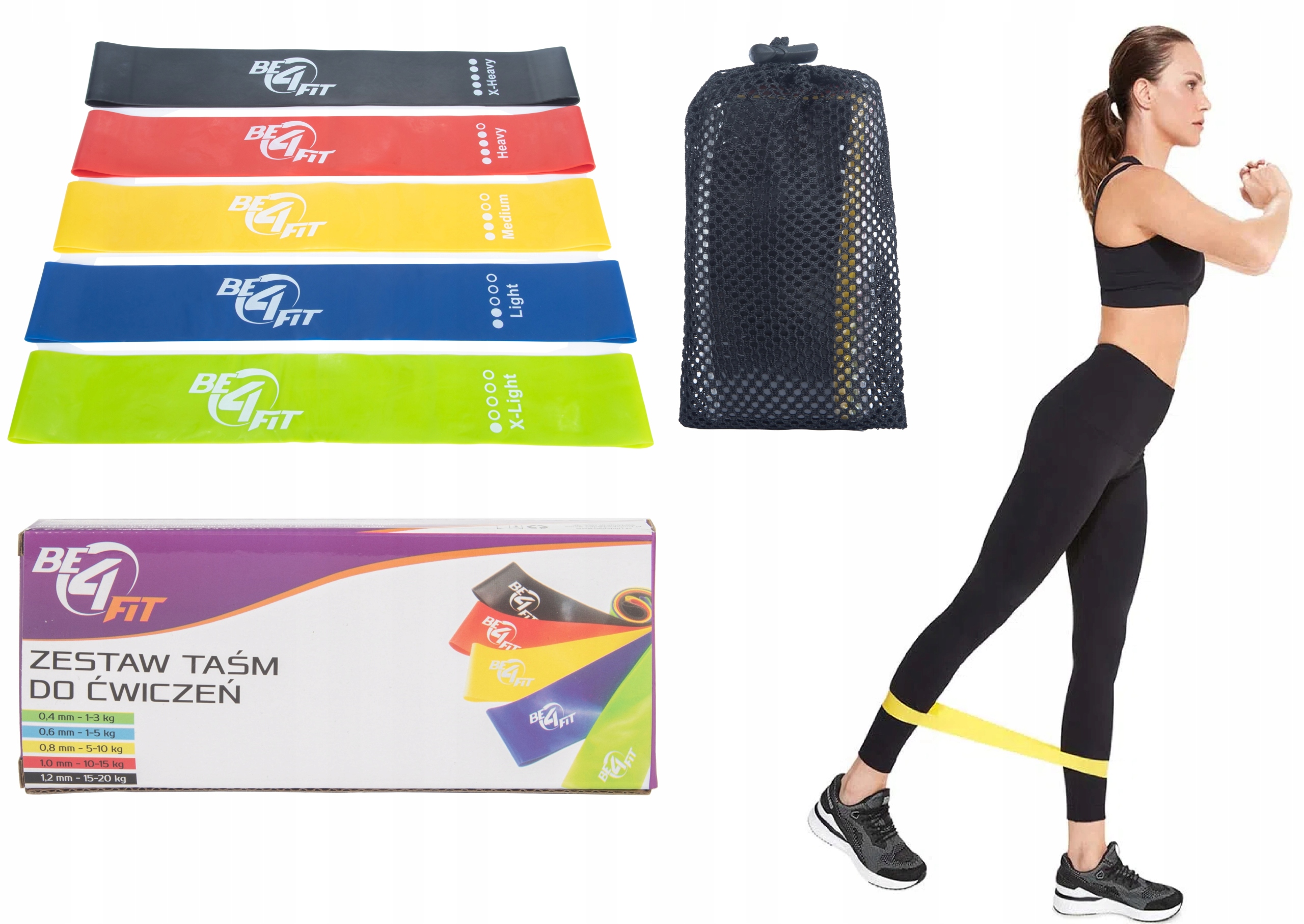 

Zestaw 5 Gum Do Ćwiczeń Mini Band Be4Sport Fitness
