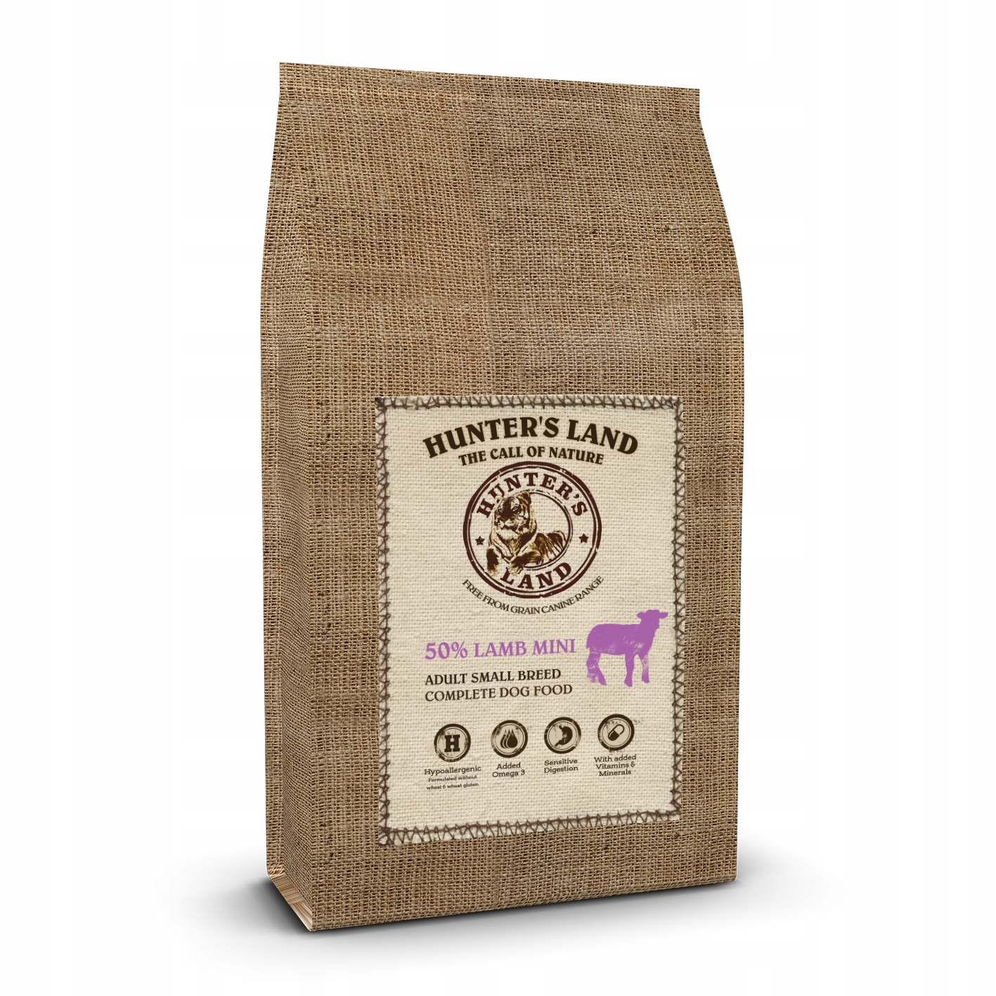 Levně Hunter's Land Mini Bezobilné 50% Jehněčí 2 kg