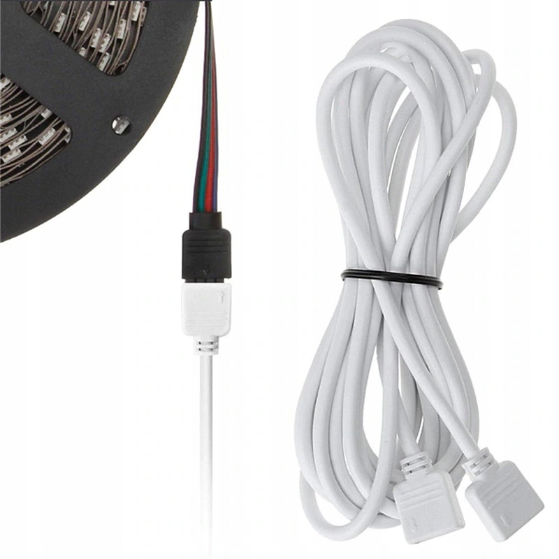 PRZEDŁUŻACZ DO TASMY LED RGB 4PIN KABEL 1m Moc 1 W