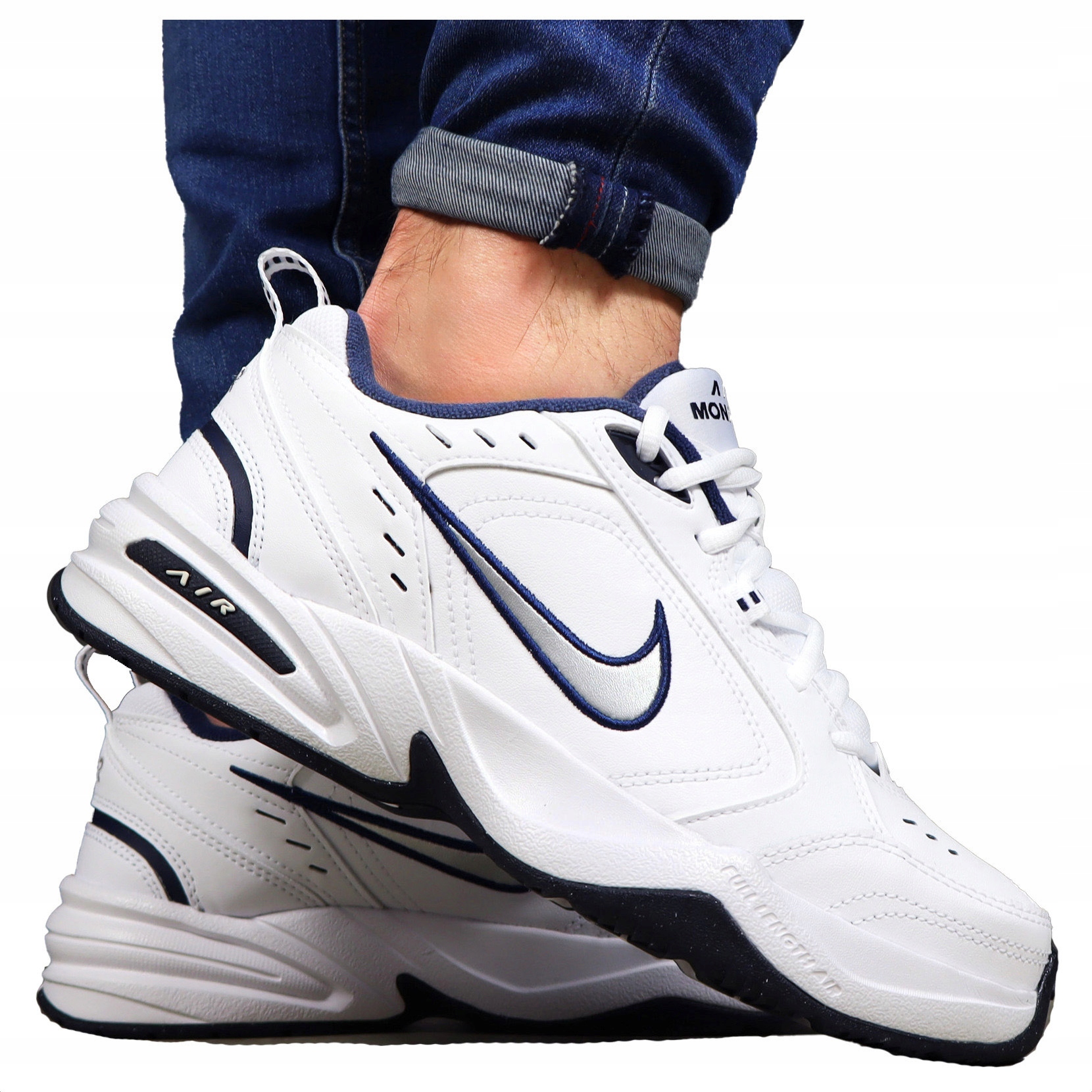 pánské boty Nike AiR Kožené Bílé Pohodlné Pevné sportovní tenisky