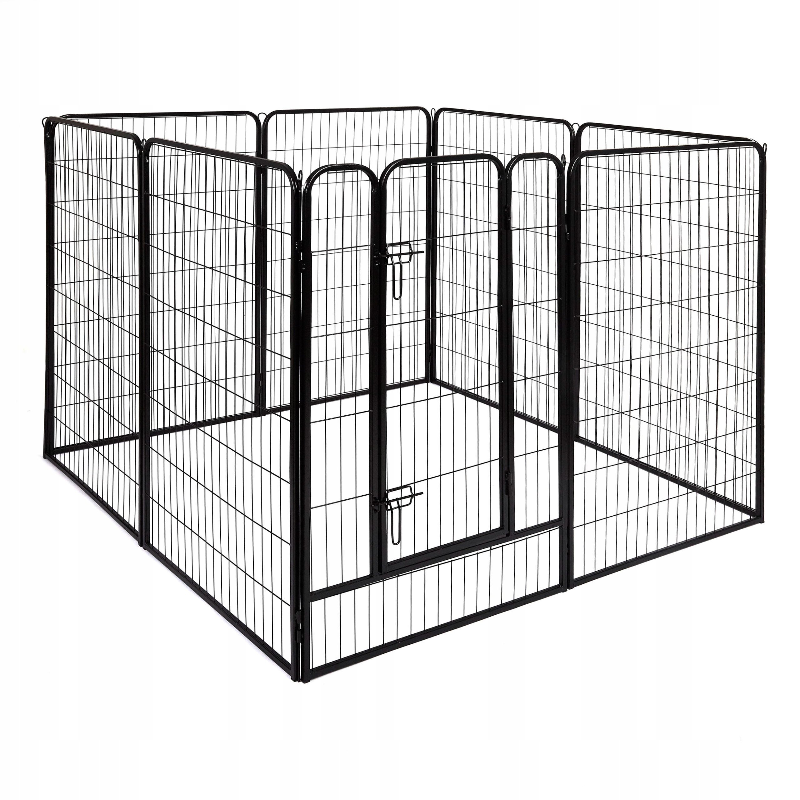 Levně Kovová Kotec s prahem pro psa – XL Heavy 8 panelů 76 × 120 cm