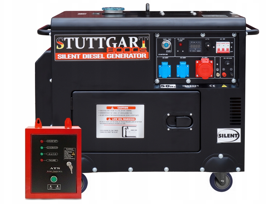 AGREGAT GENERATOR PRĄDOTWÓRCZY WYCISZONY 7,8kW ATS