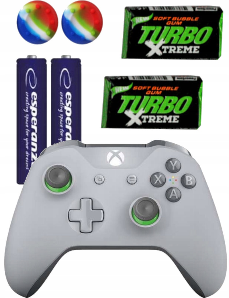 ORYGINALNY BEZPRZEWODOWY PAD XBOX ONE S X SERIES X S PC SZARY ZIELONY XONE