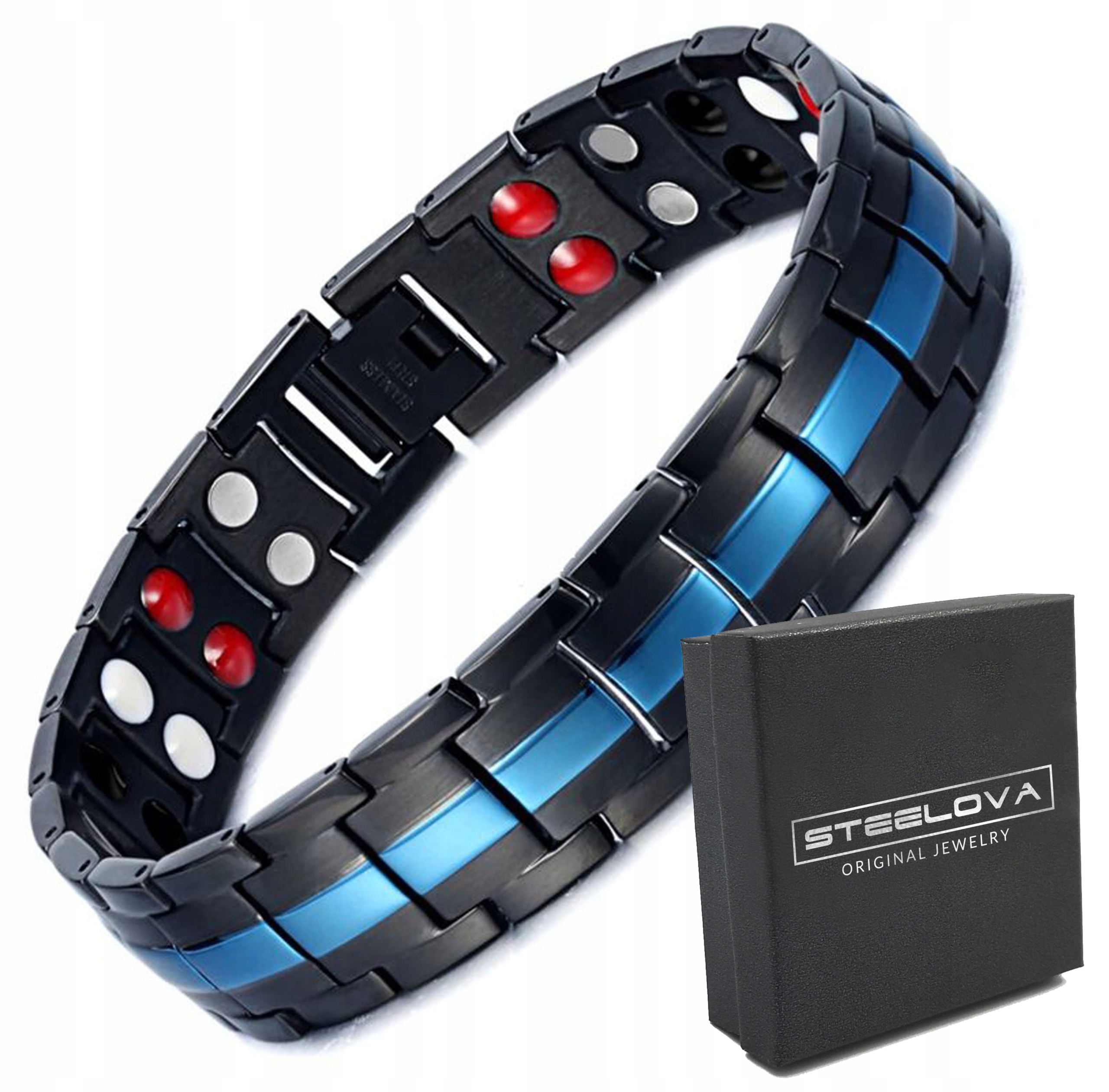 Černý Zdravotní Náramek S Povrchovou Úpravou Z Ocel