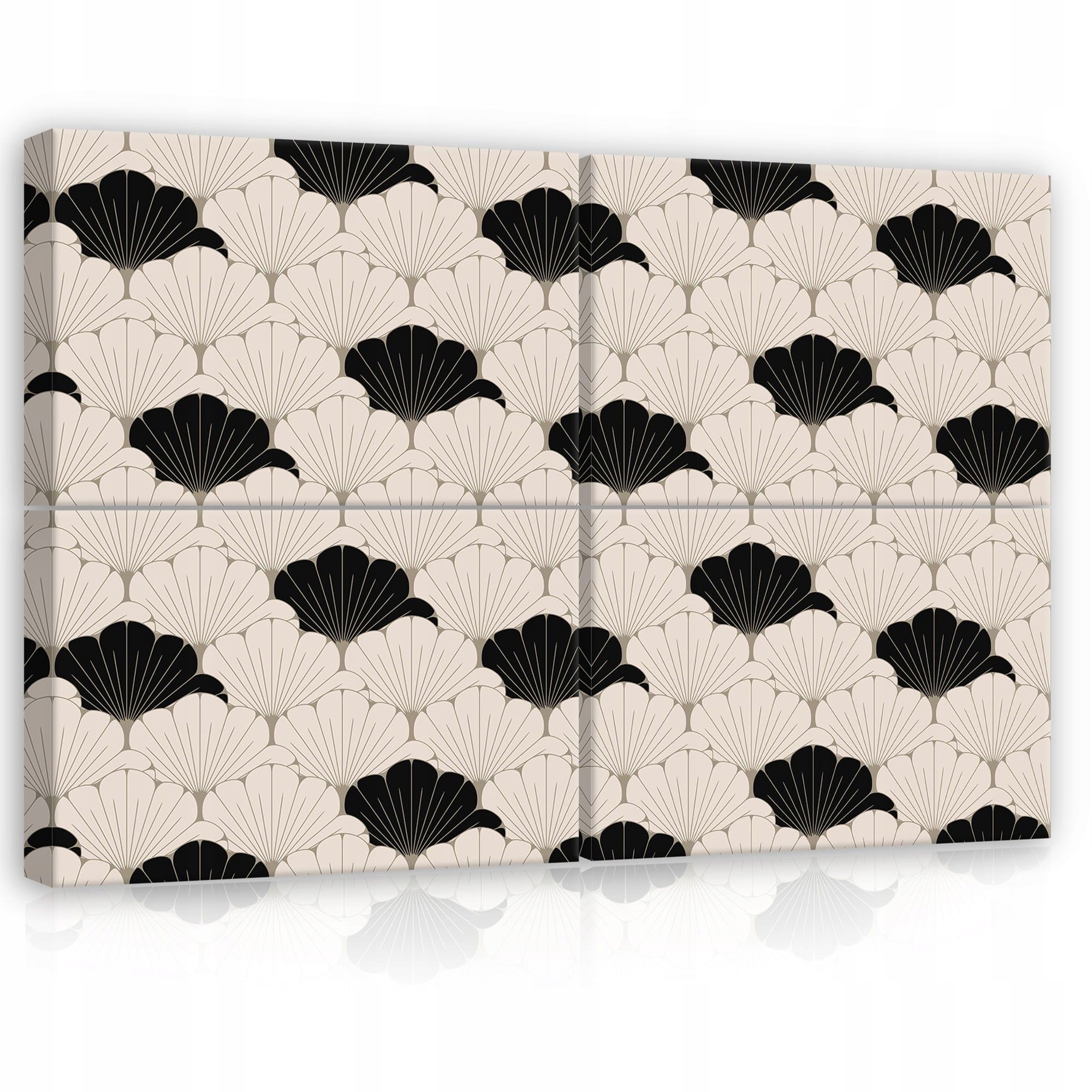 Obraz 120x80 modulárny triptych bez rámu vzor Ar Deco vejár muš