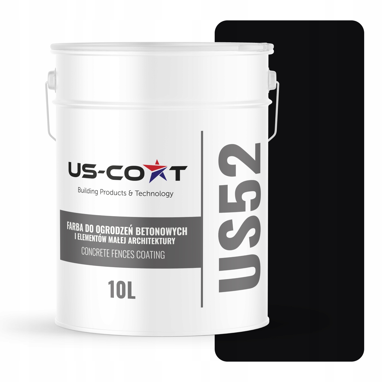 Farba Na Betón, Plotové Brány, Vonkajšia 10 L, Čierna, Hlboká RAL9005