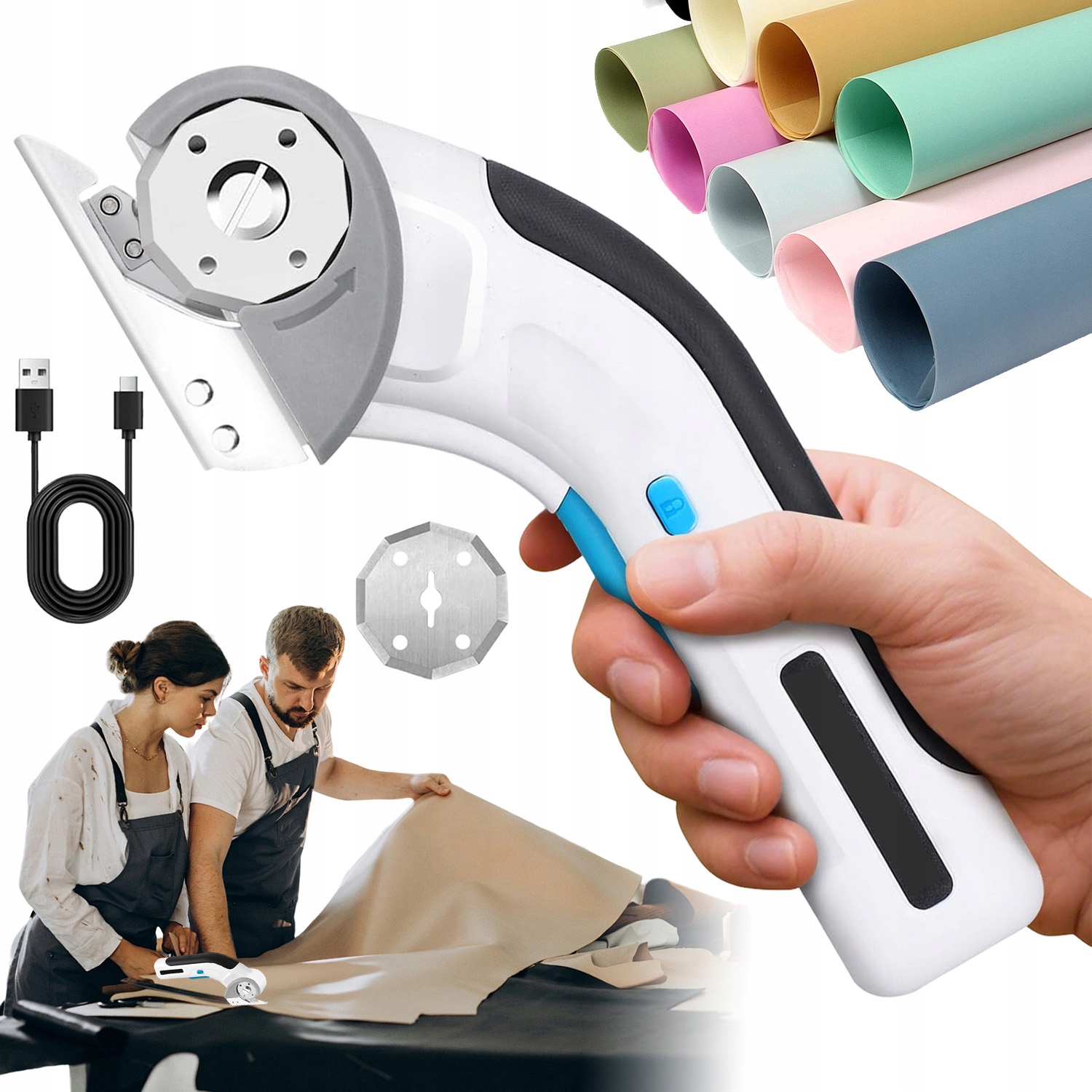 Elektrické Nůžky 320 Ot/min S Akumulátorem 2000 Ot/min Max 8 MM Pro Plastové Plsti