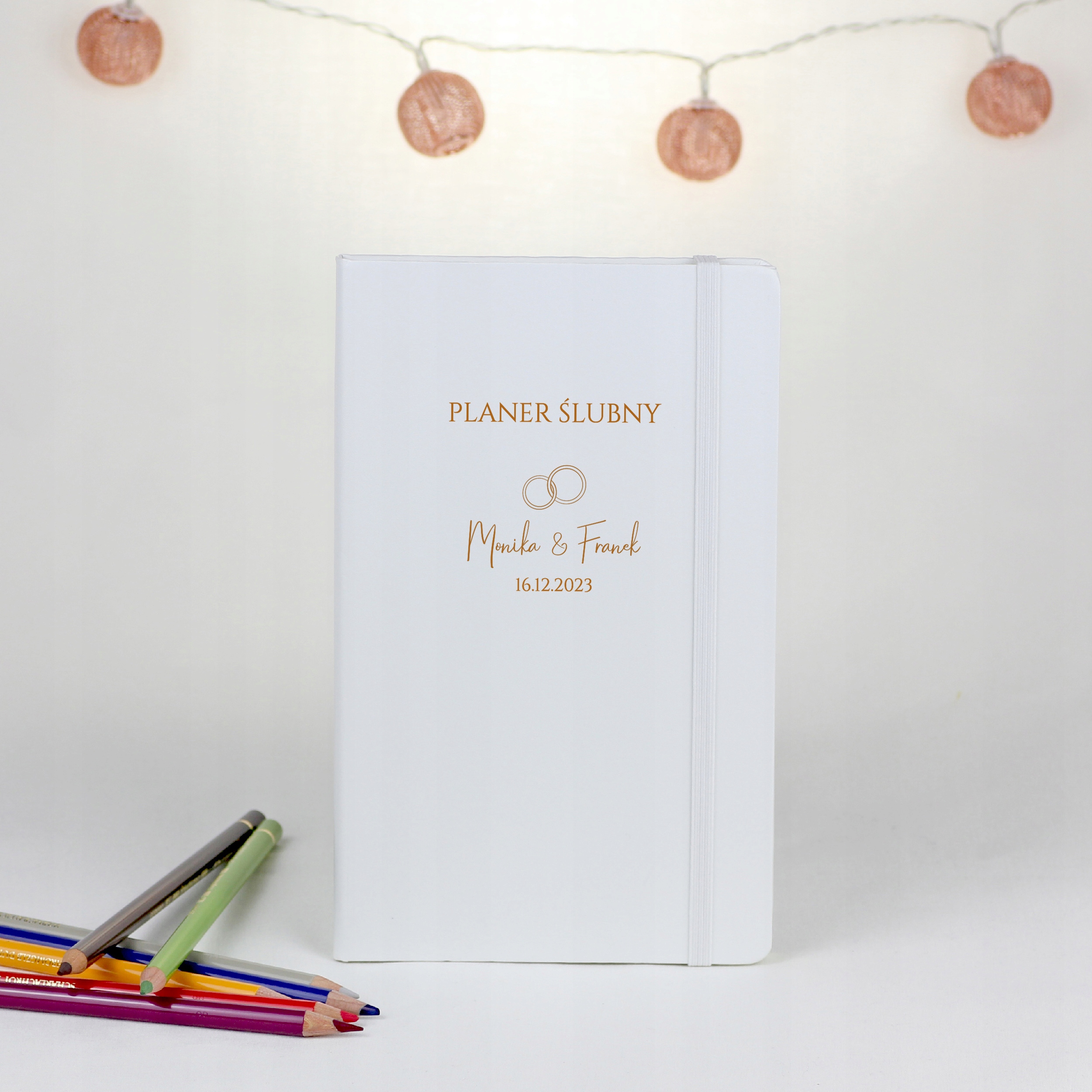 Notes Notatnik Planer ślubny grawer imiona data Producent inny