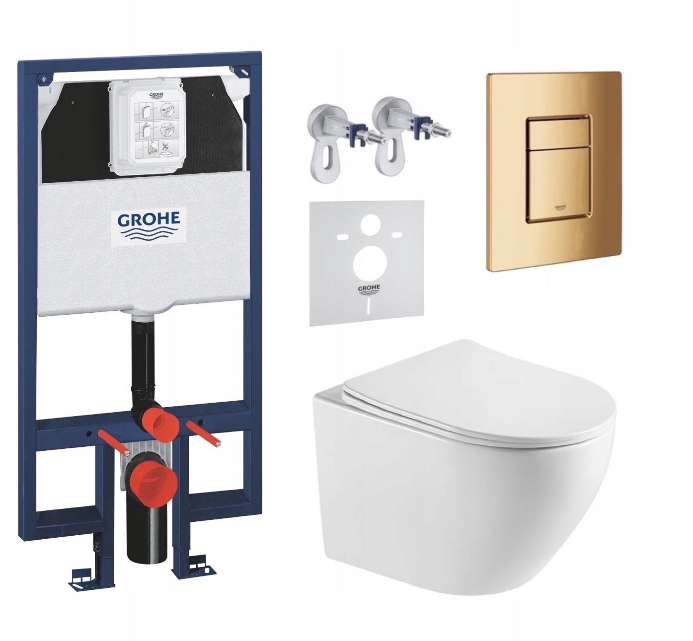 7v1 Wc Sada, Stelaz Grohe Slim Wc Miska Tornado Imprese Tlačidlo