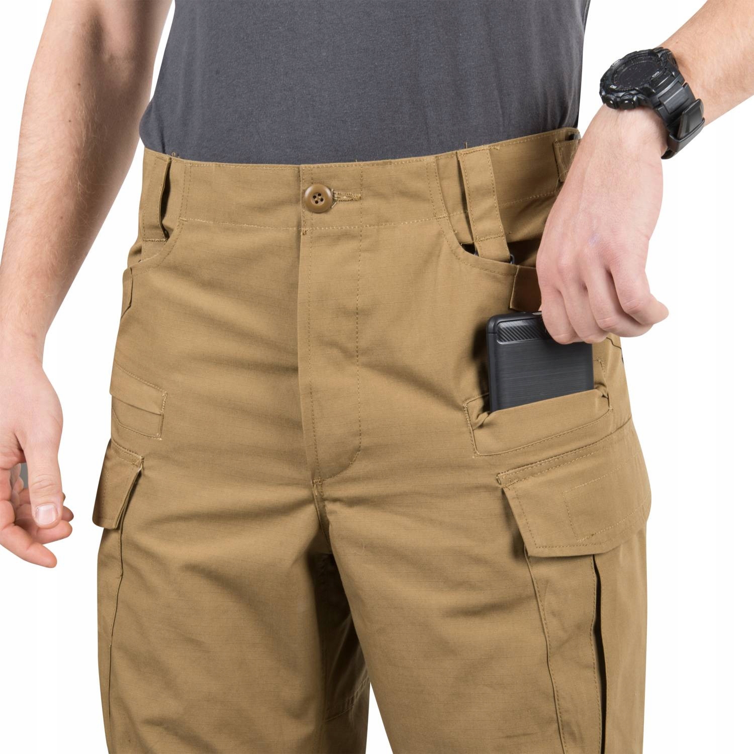 Spodnie Bojówki Helikon SFU NEXT PR Czarne L-L Materiał dominujący bawełna