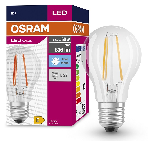 

Osram żarówka Led Value 6.5W 60W E27 4000K