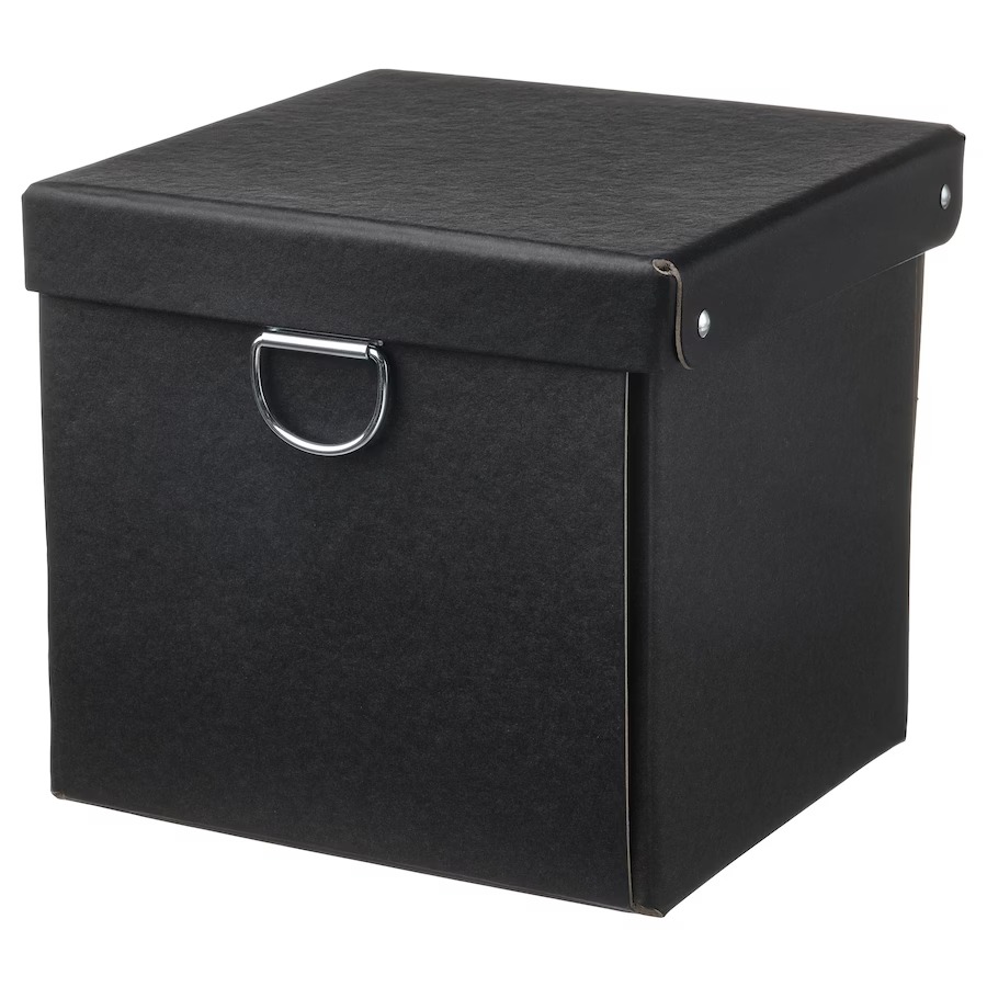 

Ikea Nimm Pojemnik z pokrywą czarny 16,5x16,5x15