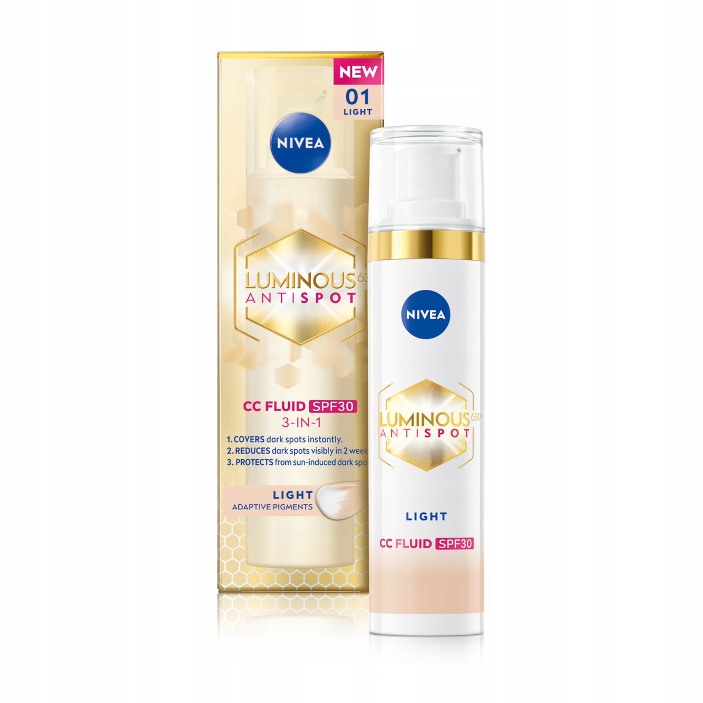 NIVEA Luminous 630 Krem CC Przeciw Przebarwieniom SPF30 01 Light