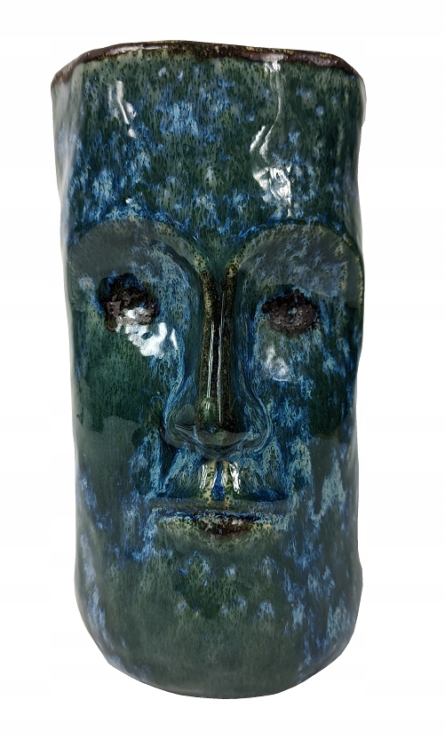 

Ceramiczny Wazon Ozdobny Twarz Blue 22cm