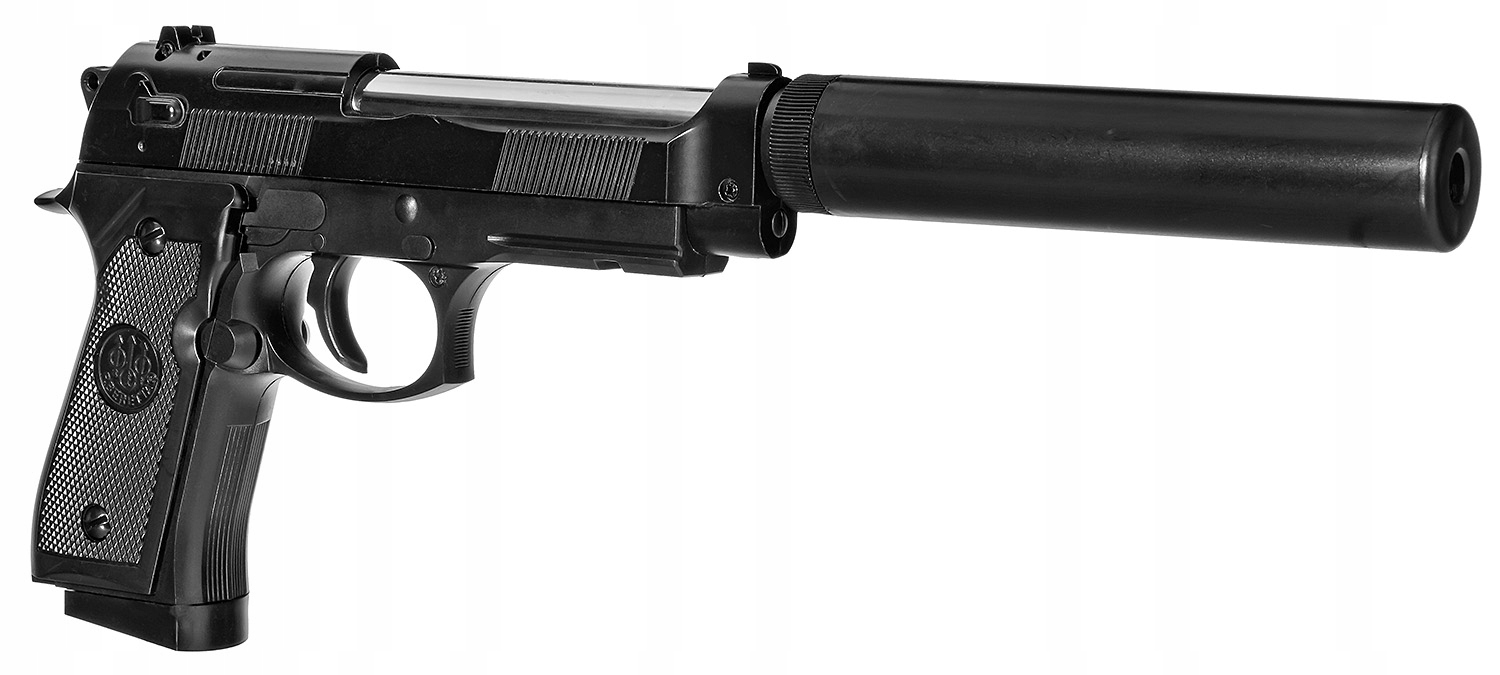 MŰANYAG GLOCK GOLYÓS PISZTOLY BERETTA HANGTOMPÍTÓVAL FÉM FEKETE Pisztolyok típusa
