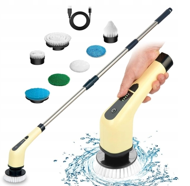 Levně Bezdrátový Elektrický Rotační Kartáč Na Čištění A 7 Nástavců