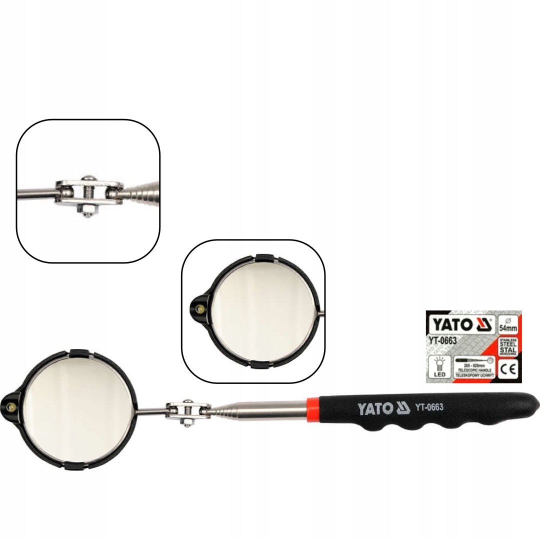 

Lusterko Inspekykcjne Z Lampką Led Yato YT-0663