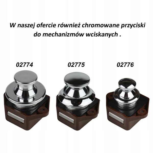 PRZYCISK DO JASKÓŁKI ZAMEK WCISKANY TYP C- 02776 Model PRZYCISK DO ZAMKA