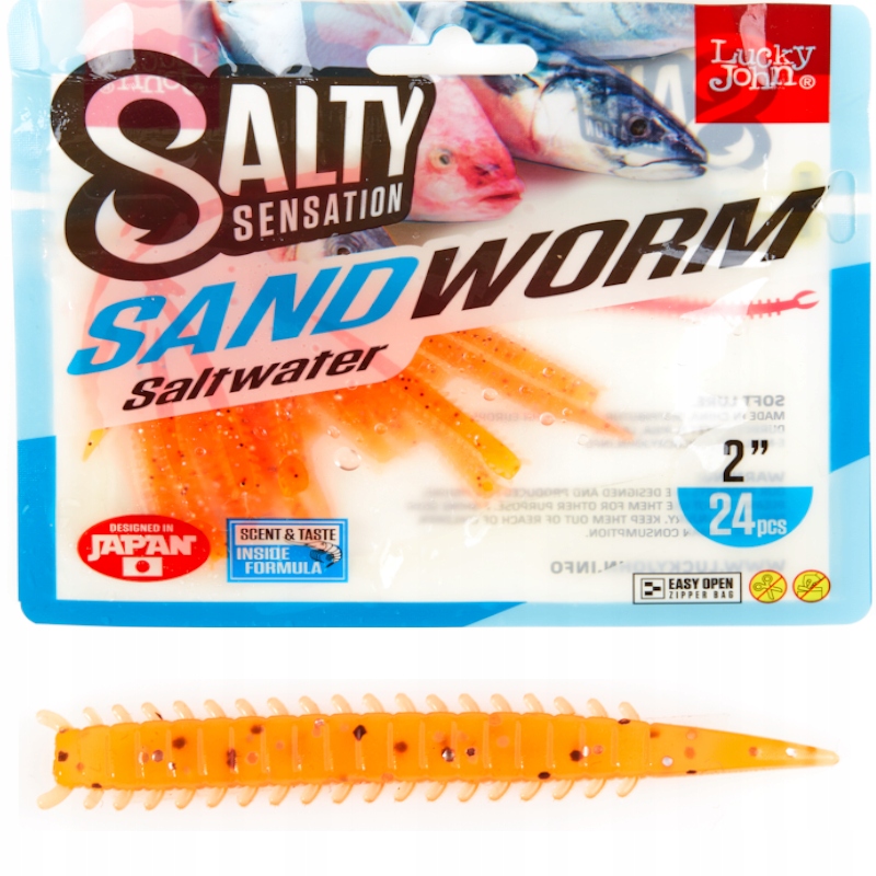 Guma Robak Lucky John Sandworm 2" 5cm F29N 24szt. Na Okonia Pstrąga