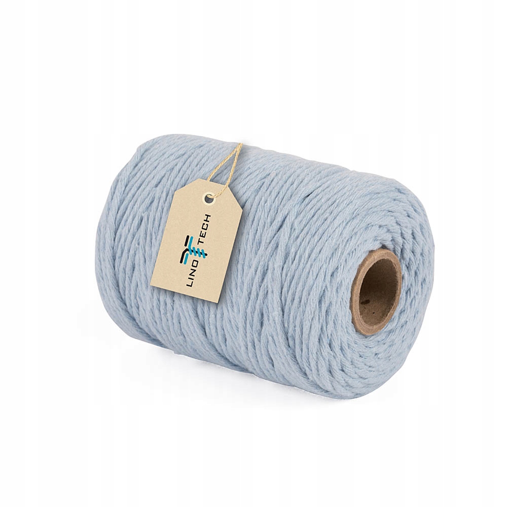 Sznurek bawełniany do makramy celeste blue 3mm 100m