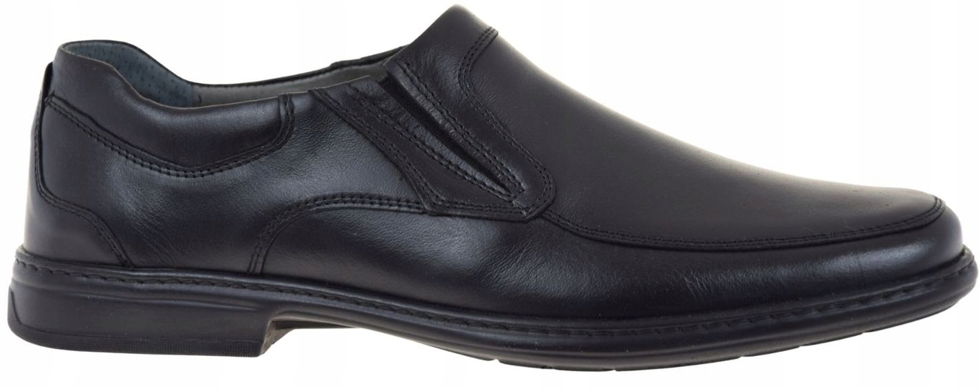 Pánské kožené pohodlné černé mokasíny nazouvací pohodlné Lemi 307 R44