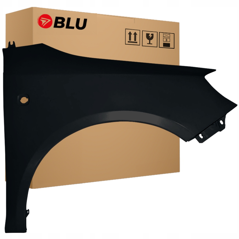 Blu Blatník Škoda Fabia 2 5J Roomster LF9R pravý černý 07-15 přední pozink