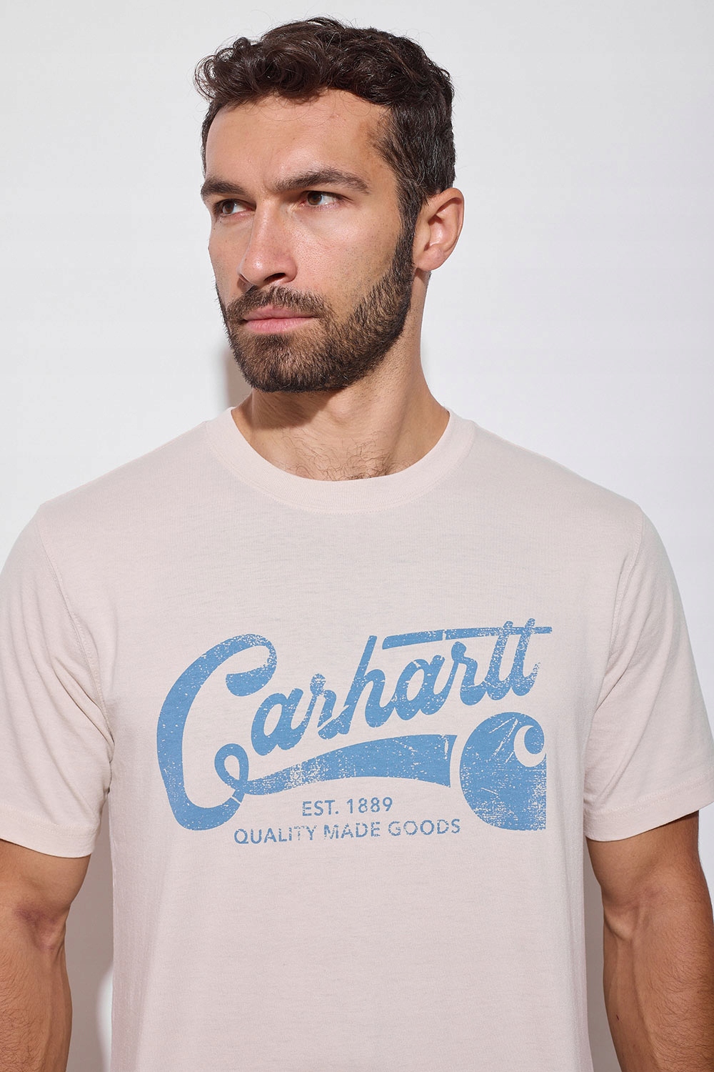 Tričko s krátkým rukávem Carhartt Lightweight Script Graphic M oat milk