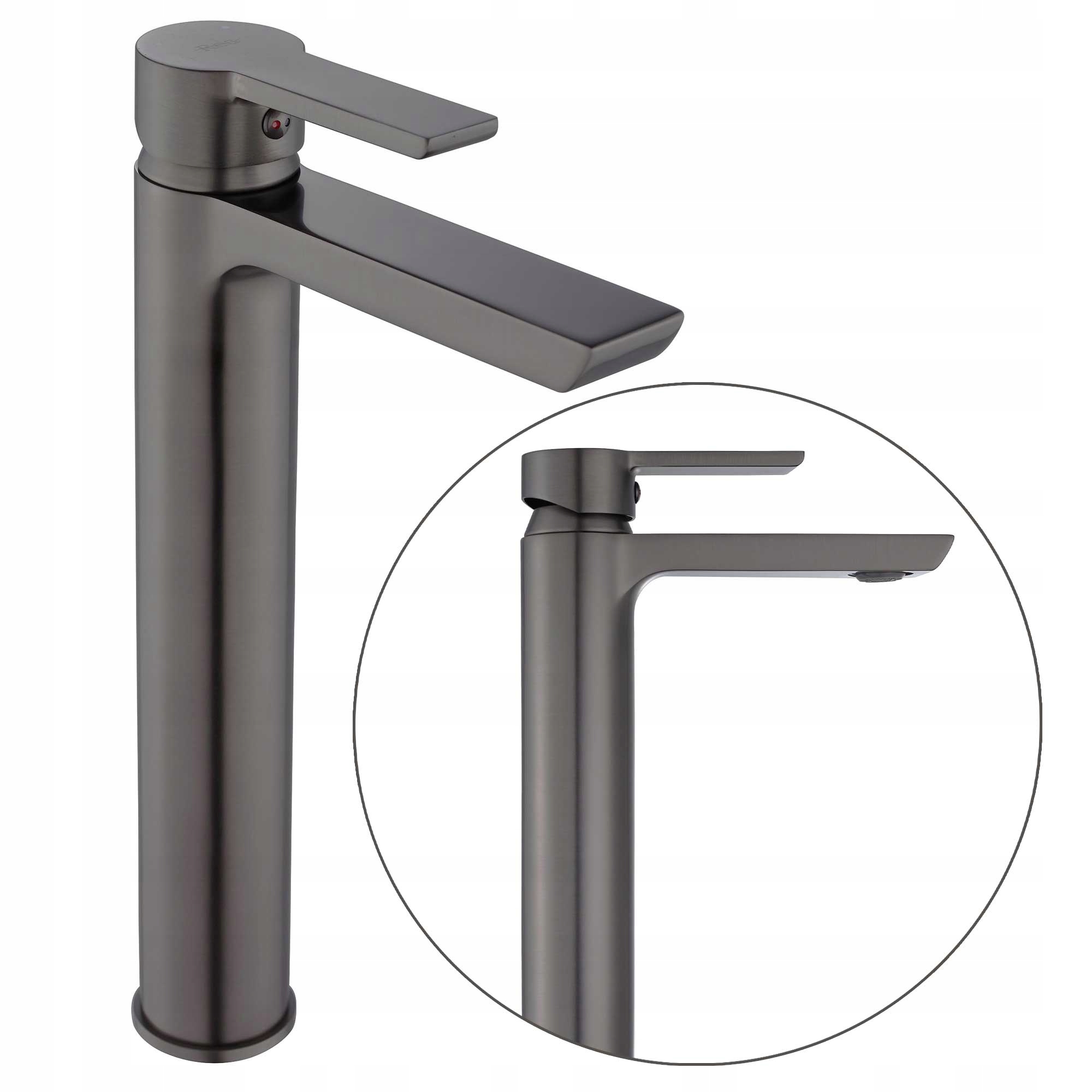 Umývadlová batéria Šedá Vysoká 28,5 cm Rea Argus Titan Pvd Dosah 9,4 cm