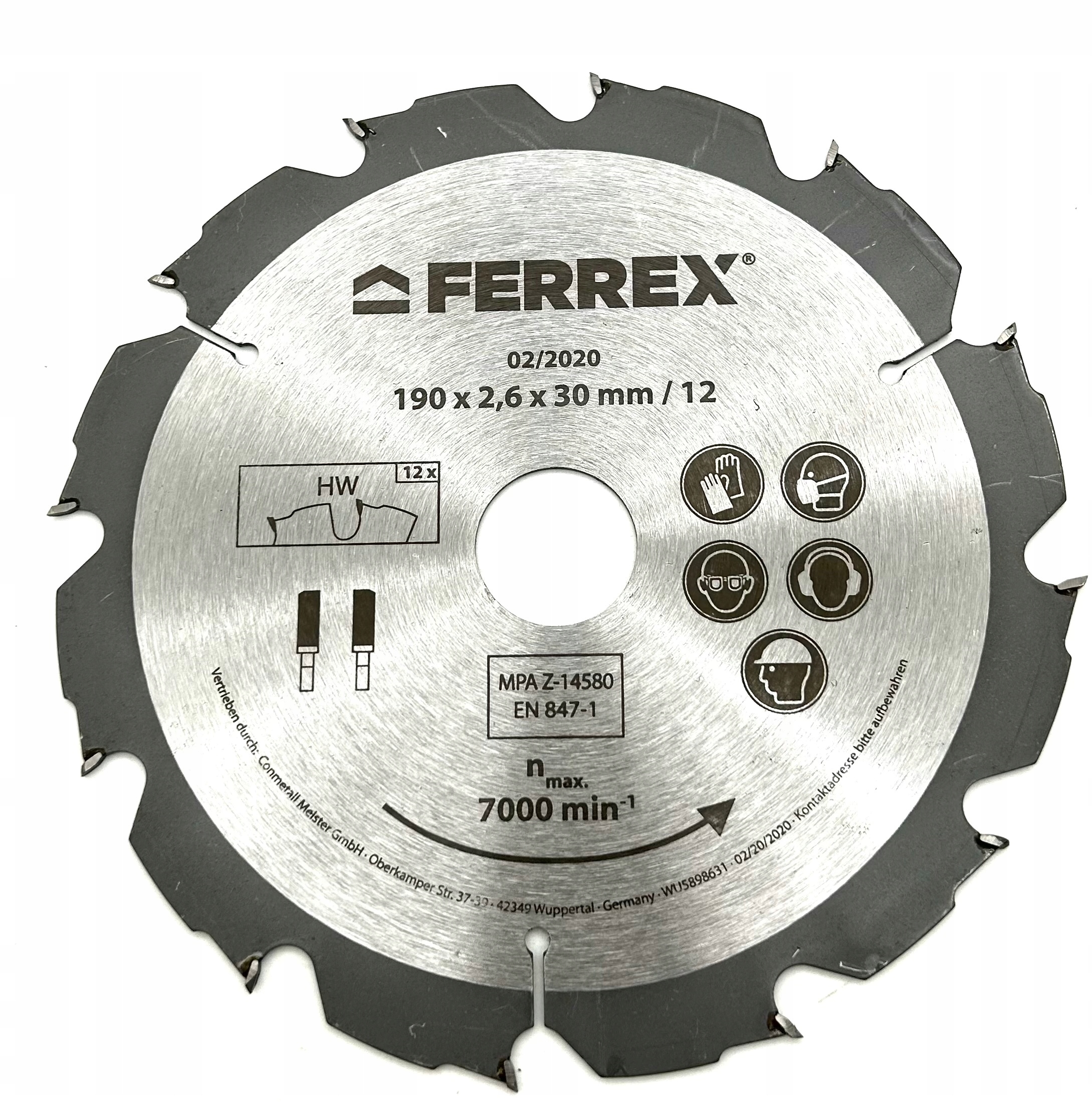 TARCZA DO PLARKI 190 mm 12 ZĘBÓW FERREX