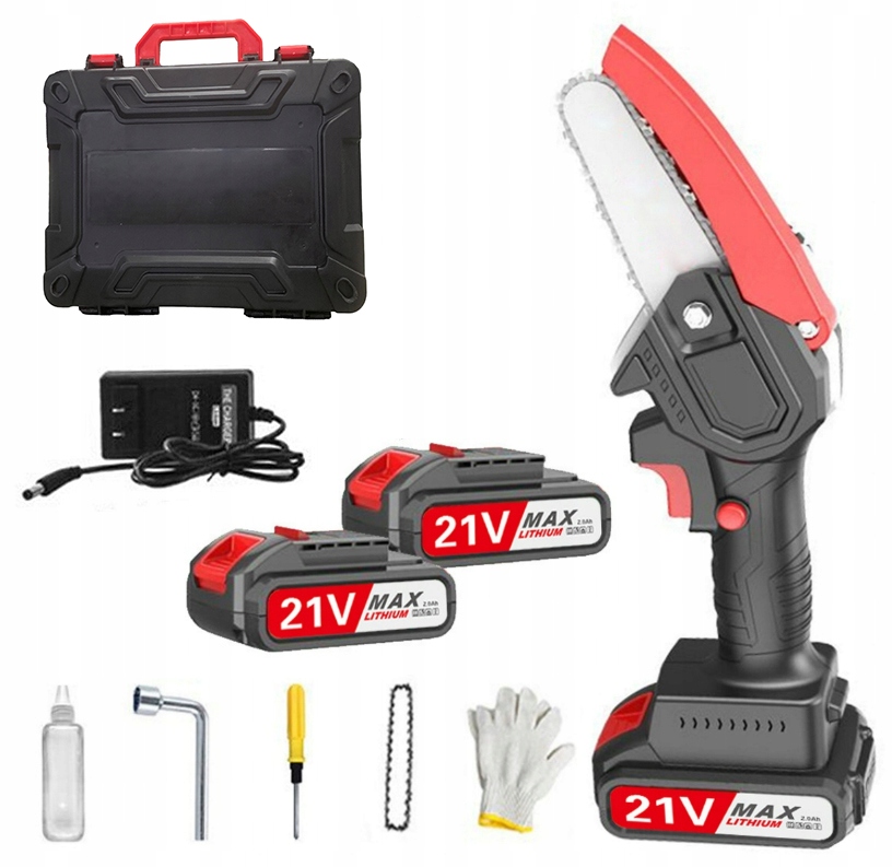 

21V Akumulatorowa piła łańcuchowa 2 Aku 2.0Ah