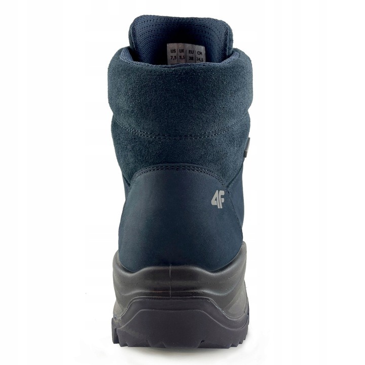 BUTY DAMSKIE 4F ZIMOWE SPORTOWE SKÓRZANE WODOODPORNE OCIEPLANE WYSOKIE 37 Model OBDH251